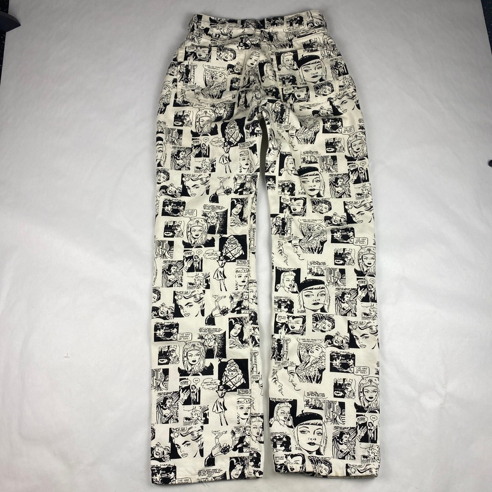 Reformation Newsprint Jeans Women's Size 2* Black and White Comic Print - Picture 2 of 16